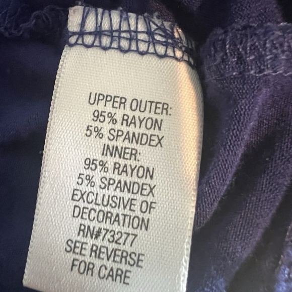 A:Glow Long Asymmetric 3/4 Sleeve Blue Maternity Shirt Size Small - Picture 4 of 5